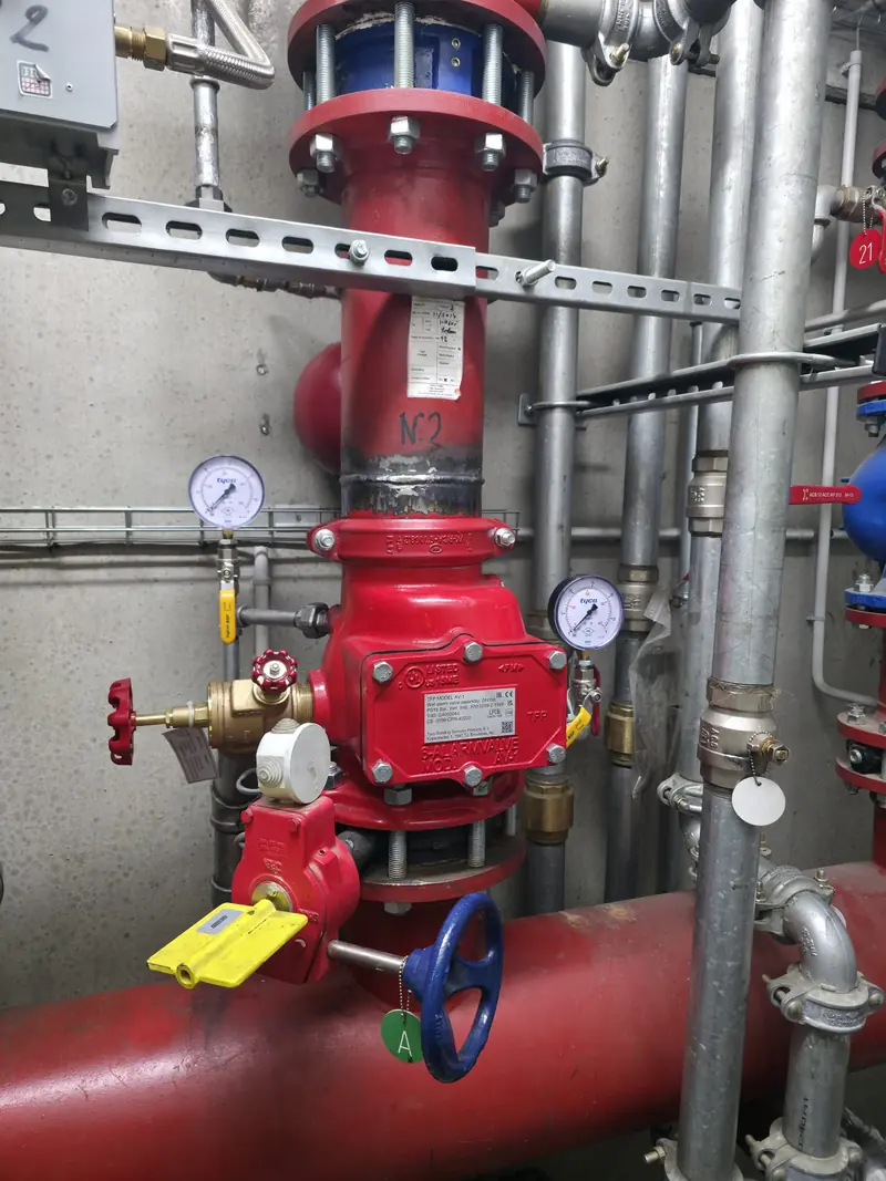 Vanne d'alarme sur réseau sprinkler